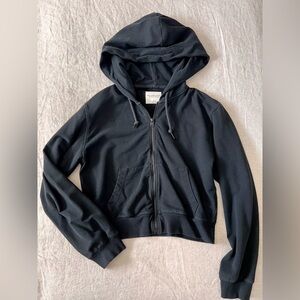 Abercrombie Full Zip Cropped Hoodie